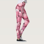 Schattige roze steenpatroon leggings (Rechts)
