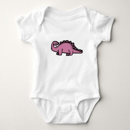 Schattige Roze Stegosaurus Dinosaur Romper (Voorkant)