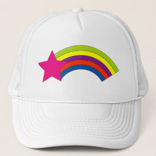Schattige Roze Ster Regenboog Kleurrijk Kawaii Trucker Pet