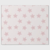 Schattige roze sterren cadeaupapier (Vlak)