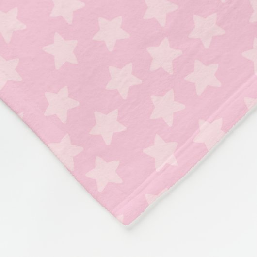 Schattige Roze Sterren Fleece Deken (Hoek)