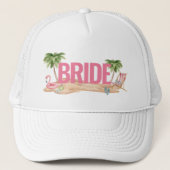 Schattige Roze Strand Bachelorette Party Bride Trucker Pet (Voorkant)