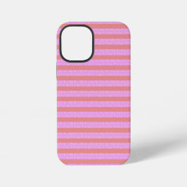 Schattige roze streep telefoon geval iPhone 12 mini hoesje