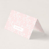 Schattige roze strik bloemenbaby shower dank u kaa kaart (Achterkant)