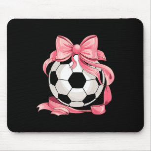 Schattige Roze Strik Coquette Ll Voetbalmeisje Est Muismat