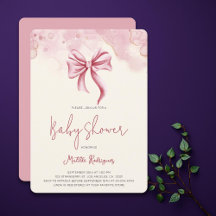 Schattige Roze Strik Coquette Meisje Baby Shower