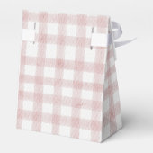 Schattige roze strik lint baby shower bedankdoosjes (Achterkant)