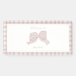 Schattige roze strik lint baby shower spandoek