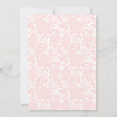 Schattige roze strik lint floral preppy baby showe bedankkaart (Achterkant)