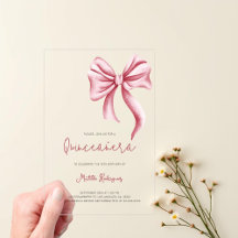 Schattige Roze Strik Meisjesachtige Quinceanera Ve