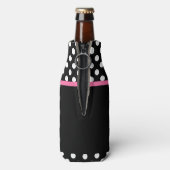 Schattige Roze Strik Naam Flesjeskoeler (Fles Achterkant)