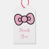 Schattige Roze Strik Whimsisch  Cadeaulabel (Achterkant)