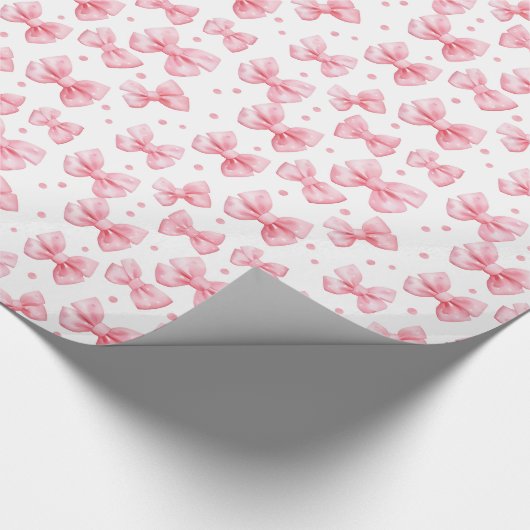 Schattige roze strikken inpakpapier (Hoek)