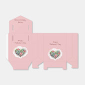 Schattige roze succulent hart Valentijnsdag Bedankdoosjes (Uitgevouwen)