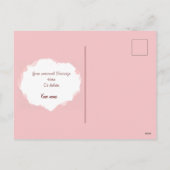 Schattige roze succulent hart Valentijnsdag Feestdagenkaart (Achterkant)