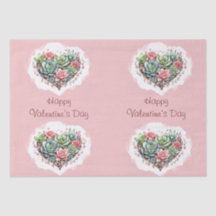 Schattige roze succulent hart Valentijnsdag