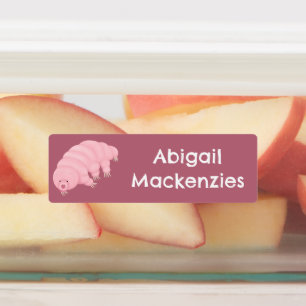 Schattige roze Tardigrade Water beer gepersonalise Labels