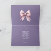 Schattige roze Teddy Dochter Kerstmis Kaart (Binnen)