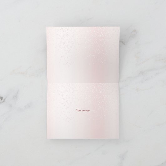 Schattige roze teddybeer hete luchtballon mooi bedankkaart (Binnen)