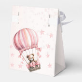 Schattige Roze Teddybeer Hete Luchtballonpartij Bedankdoosjes (Achterkant)