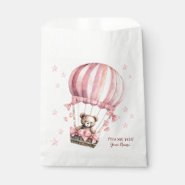 Schattige Roze Teddybeer Hete Luchtballonpartij Bedankzakje