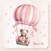 Schattige Roze Teddybeer Hete Luchtballonpartij