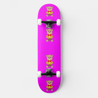 Schattige Roze Teddybeer Skateboard