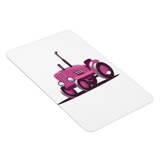 Schattige Roze Tractor Magneet (Rechterzijde)