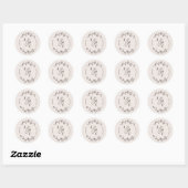 schattige roze trouwstickers ronde sticker (Vel)