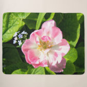 Schattige roze tulp sherpa deken (Voorkant (horizontaal))