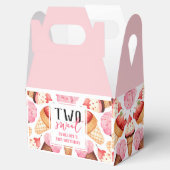 Schattige Roze Twee lieve 2e verjaardag Bedankt Bedankdoosjes (Geopend)