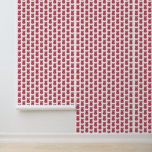 Schattige Roze Uil Behang