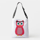 Schattige Roze Uil Crossbody Tas (Achterkant)