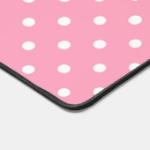 Schattige roze uil en stippen bureaumat (Hoek)