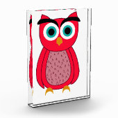 Schattige Roze Uil Fotoblokken (Links)