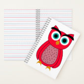 Schattige Roze Uil Notitieboek (Binnen)
