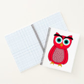 Schattige Roze Uil Notitieboek (Binnen)