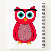 Schattige Roze Uil Notitieboek (Achterkant)