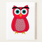 Schattige Roze Uil Planner (Achterkant)