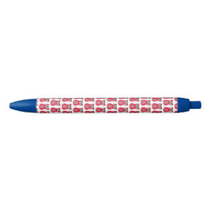 Schattige Roze Uil Zwarte Inkt Pen