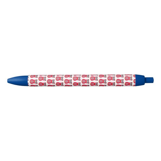 Schattige Roze Uil Zwarte Inkt Pen (Voorkant)