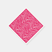 Schattige roze urban zebrapatroon servet (Hoek)