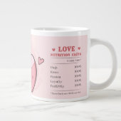 Schattige Roze Valentijn Cupid Love Spell Grote Koffiekop (Rechts)