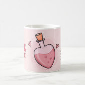 Schattige Roze Valentijn Cupid Love Spell Koffiemok (Center)