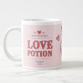 Schattige Roze Valentijn Cupido Liefdesbezwering Grote Koffiekop