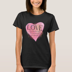 Schattige Roze Valentijn Hart Liefde is Als een Do T-shirt
