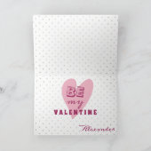 Schattige Roze Valentijnsdag Feestdagen Kaart (Binnen)