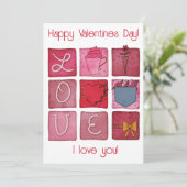 Schattige Roze Valentijnsdag Feestdagenkaart (Staand voorkant)