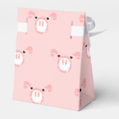 Schattige Roze Varken Gezicht Leuk Bruiloft Patroo Bedankdoosjes (Achterkant)