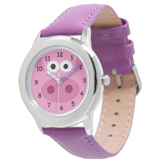 Schattige roze varken kind horloge cadeau voor Ver (Gekanteld)